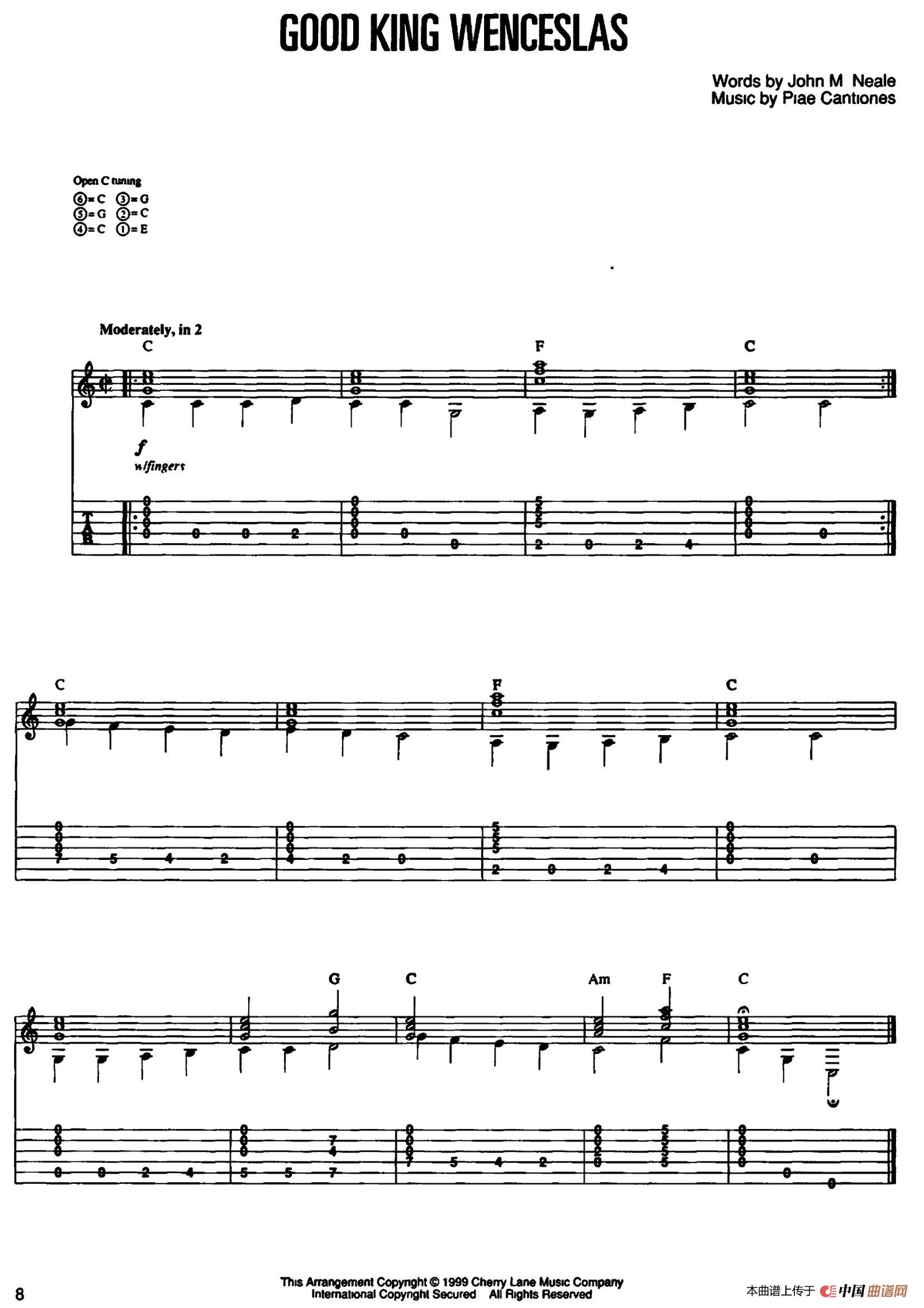 20首经典圣诞颂歌吉他简谱Piae Cantiones 第2页