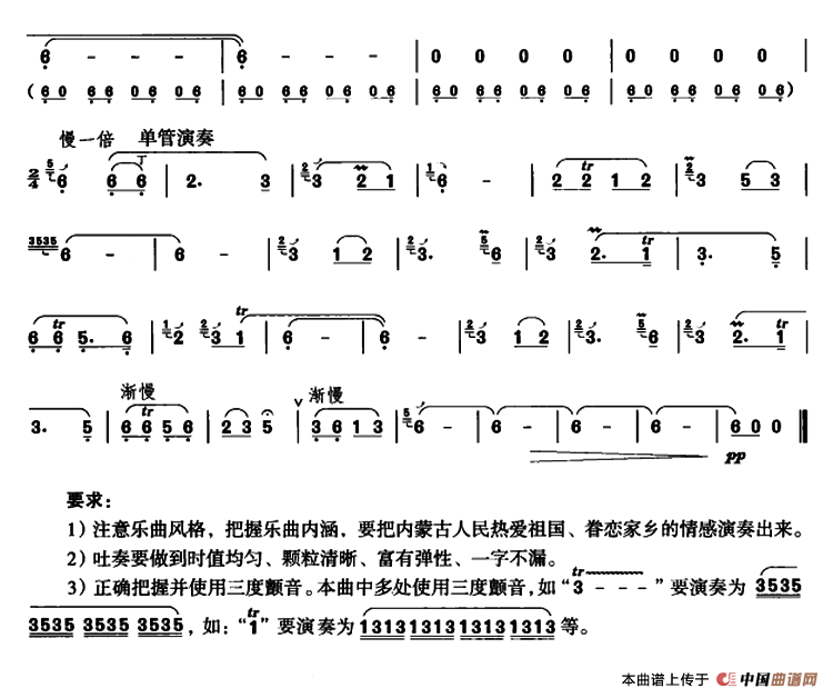 草原上升起不落的太阳简谱美丽其格 第7页