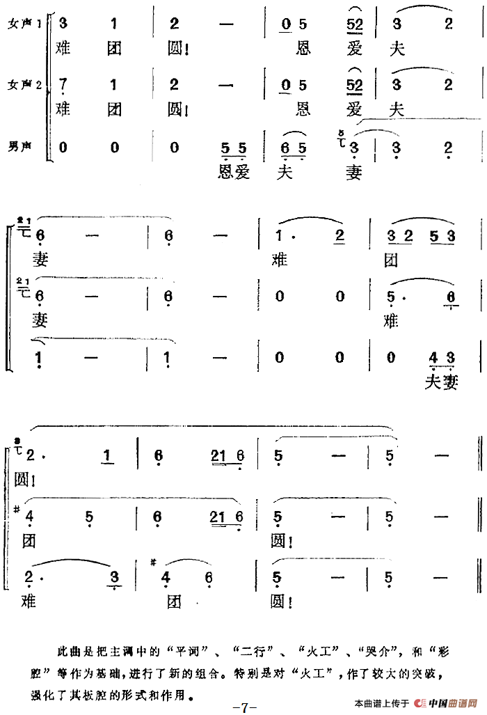 电影牛郎织女选曲:花正红时寒风起简谱方绍墀 第7页