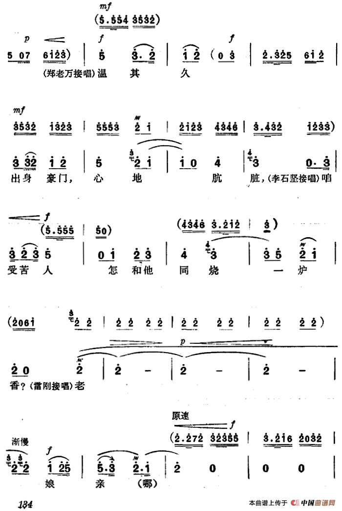 杜鹃山第八场·雾岭初晴简谱 第14页