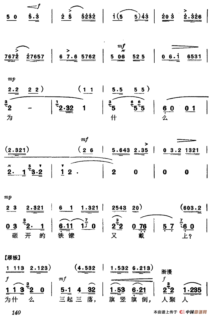 杜鹃山第八场·雾岭初晴简谱 第20页
