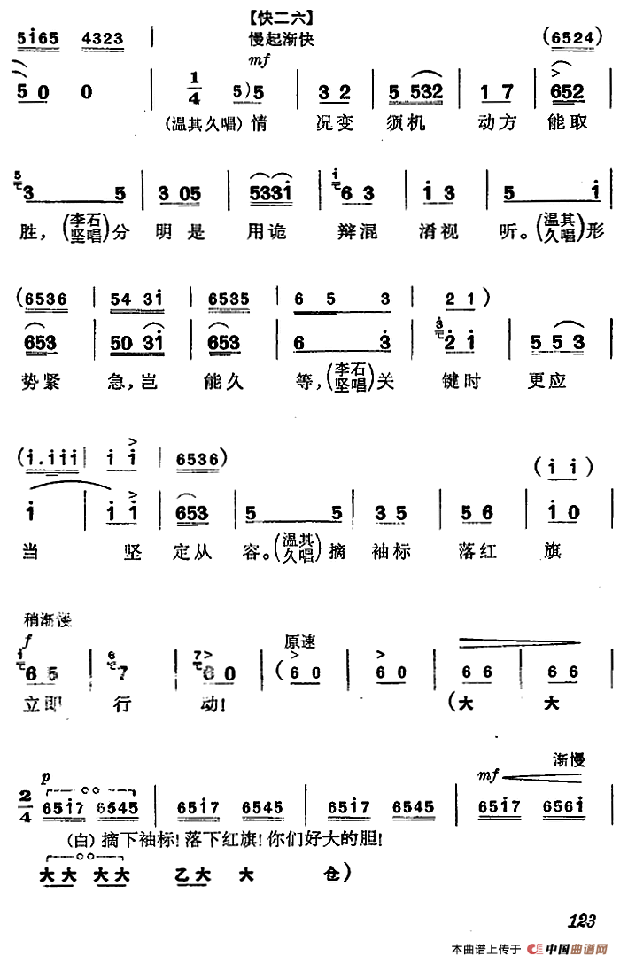 杜鹃山第八场·雾岭初晴简谱 第3页