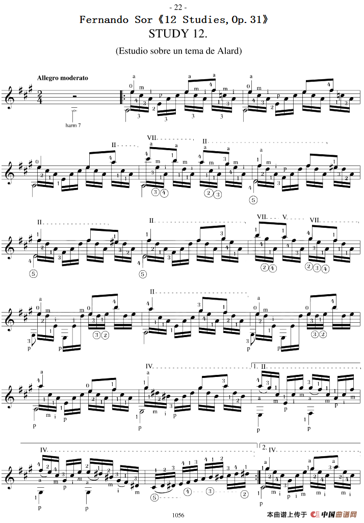 Fernando Sor12 Studies,Op.31简谱Fernando Sor 第5页
