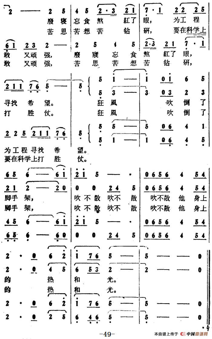 歌剧大青山凯歌全剧之第三场 第二十曲简谱 第2页
