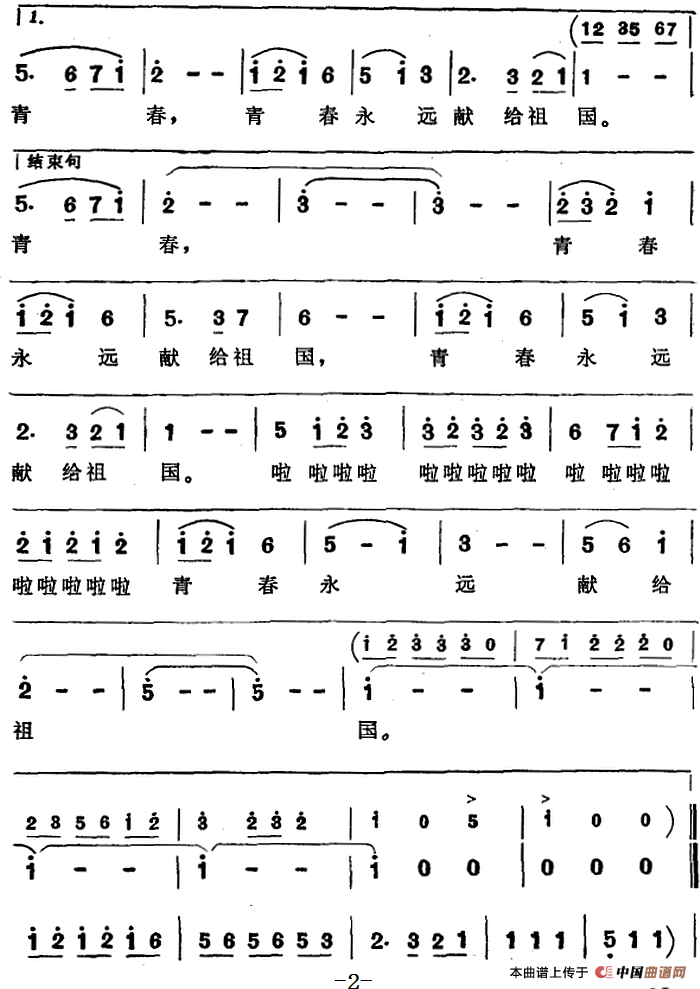 歌剧忆娘选曲:青春圆舞曲简谱羊鸣 第2页
