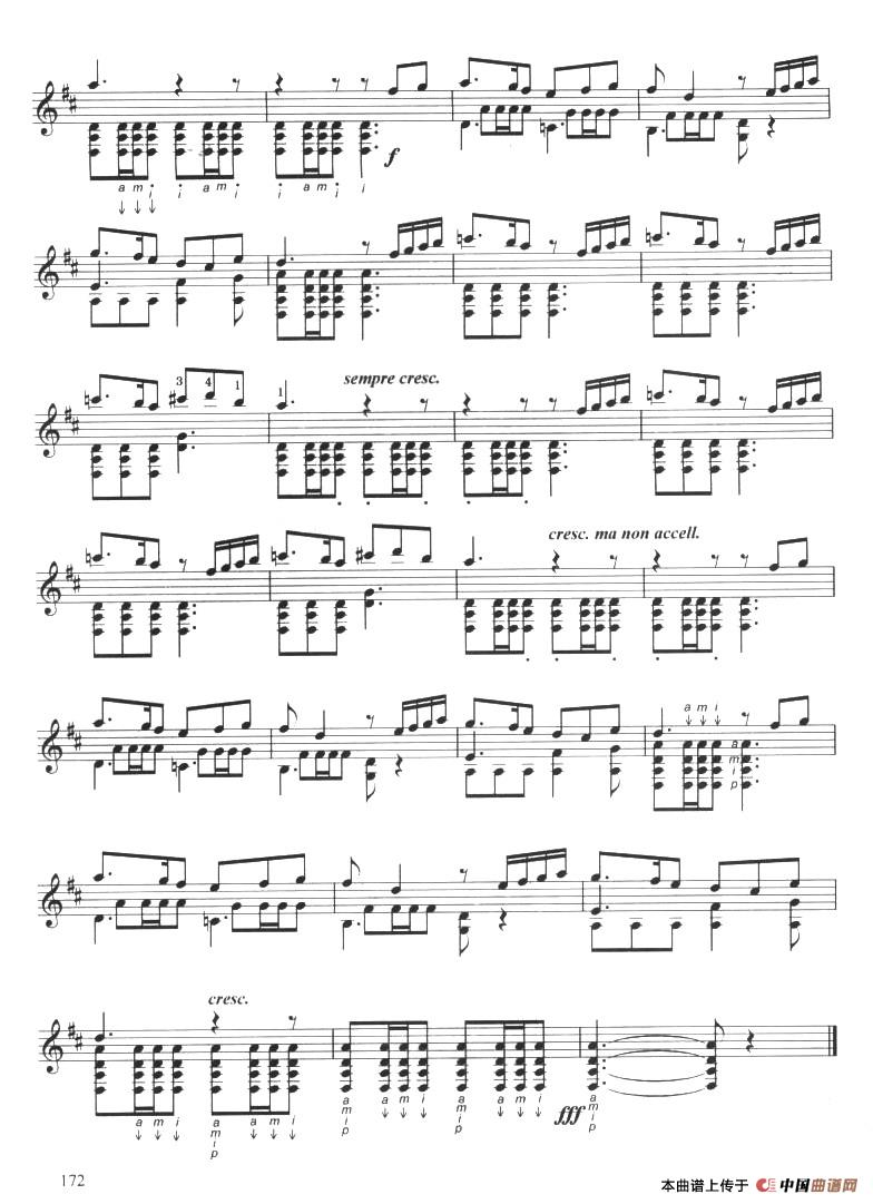 古典吉他考级九级外国乐曲A组简谱 第3页
