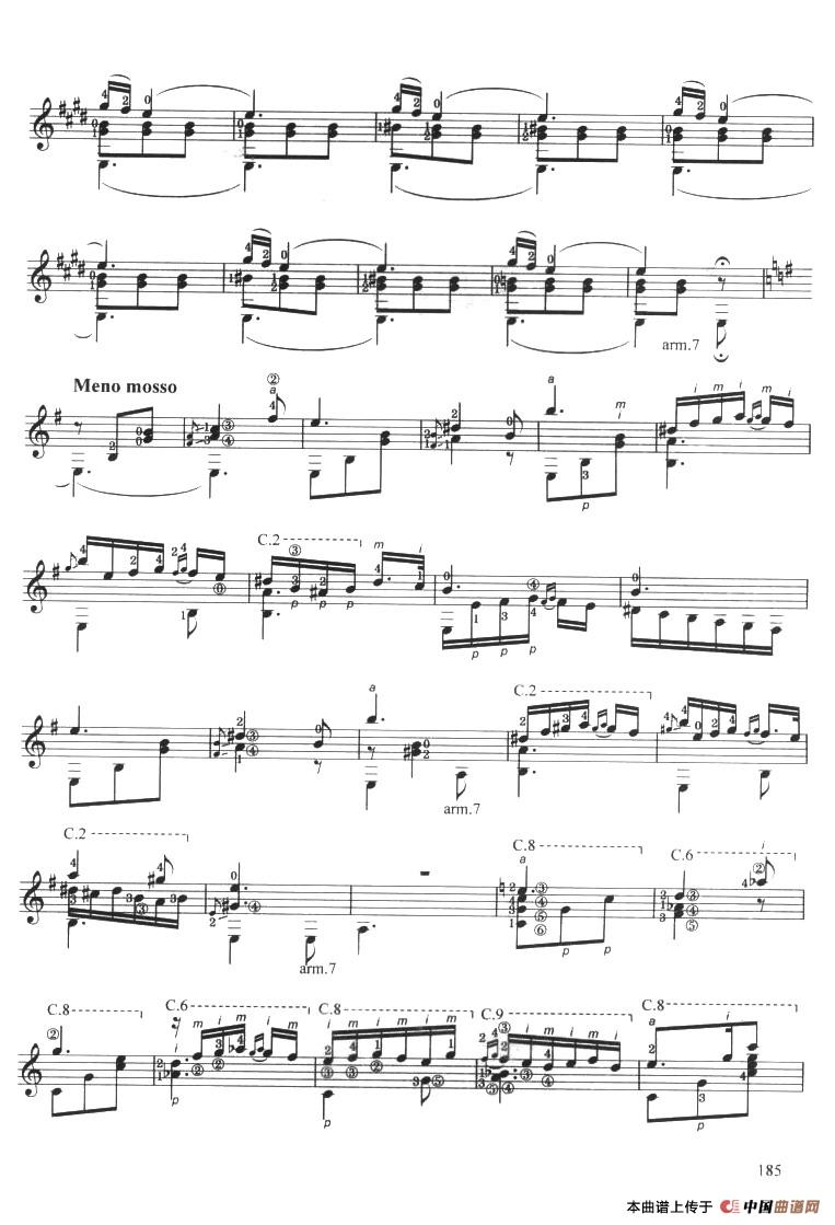 古典吉他考级九级外国乐曲B组简谱 第2页