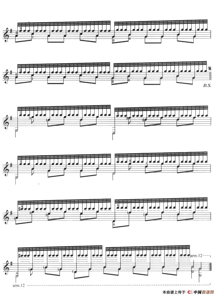 古典吉他考级六级外国乐曲A组简谱 第5页