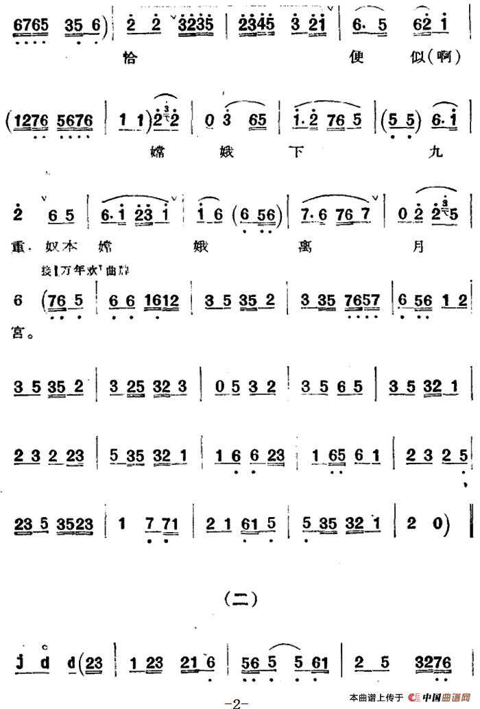 京剧唱腔选·青衣:贵妃醉酒简谱尚小云 第2页