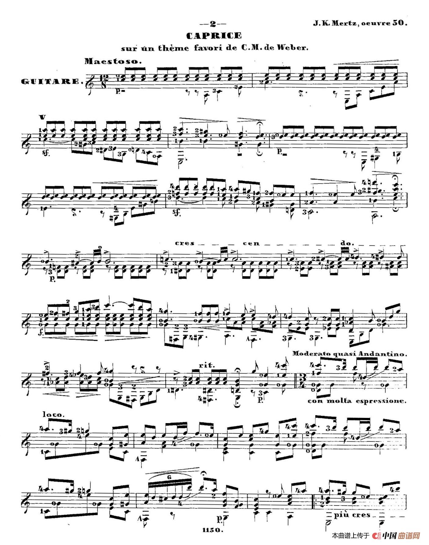 梅尔兹简谱J.K. Mertz 第1页