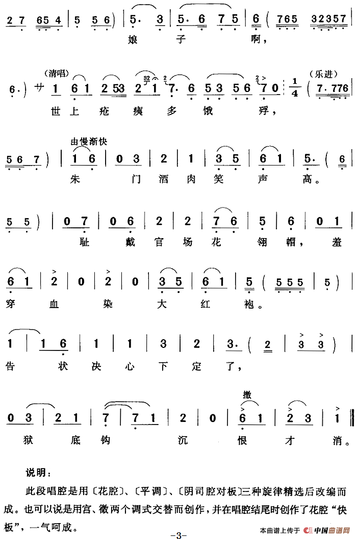 年年难把龙门跳简谱苏立群 第3页