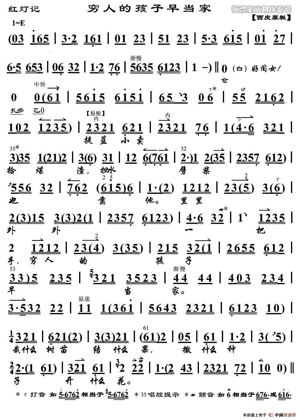 穷人的孩子早当家简谱 第2页