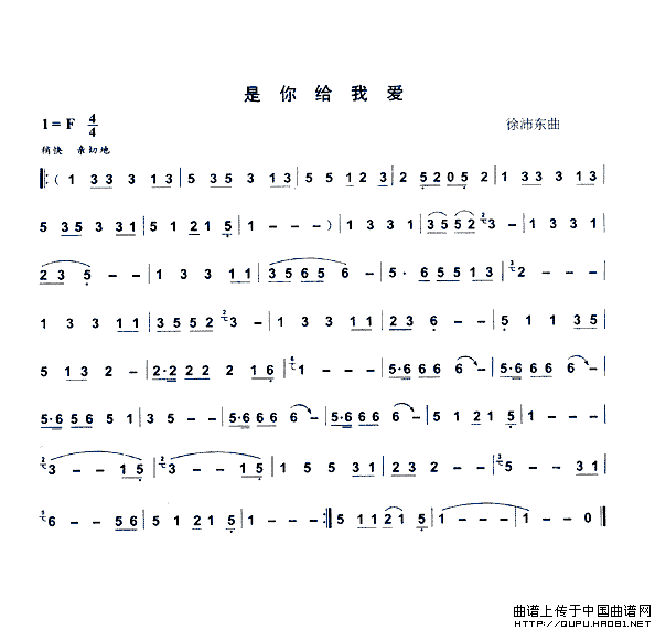 是你给我爱简谱徐沛东 第1页
