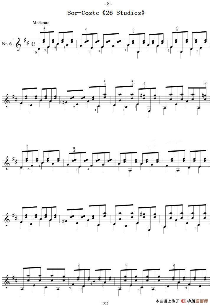 Sor简谱Sor - Coste 第1页