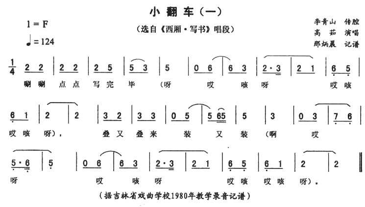 小翻车简谱 第1页