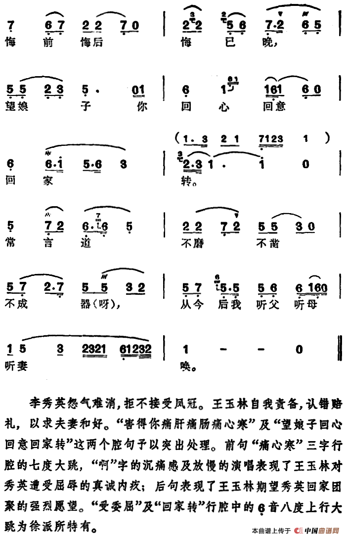 徐玉兰唱腔集:你受苦受难受委屈简谱王玉林 第2页