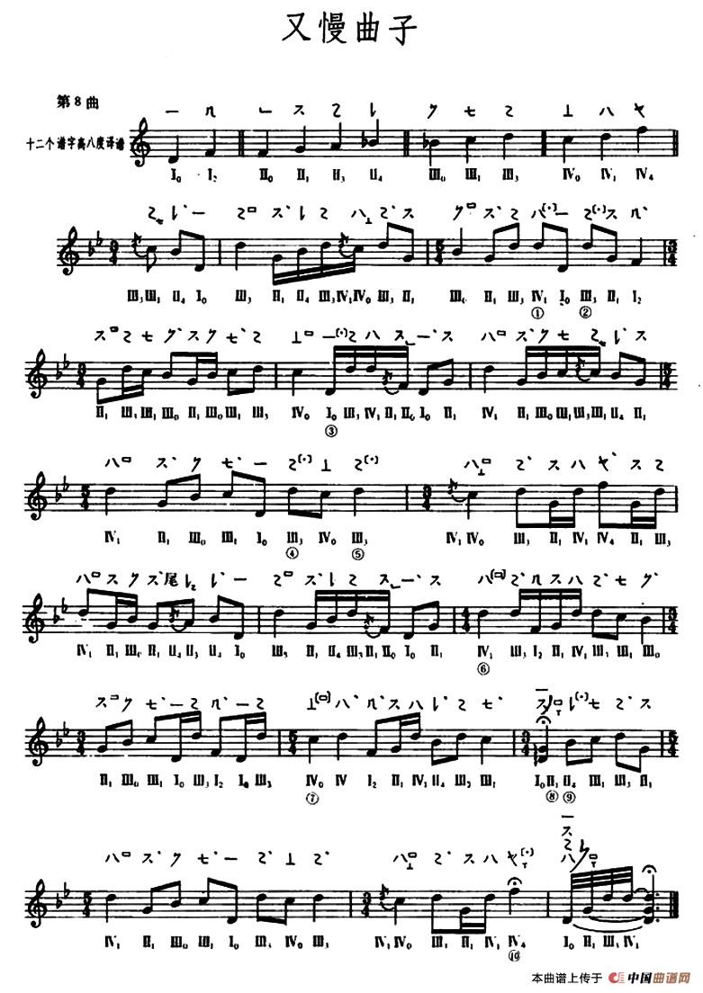 又慢曲子简谱 第1页